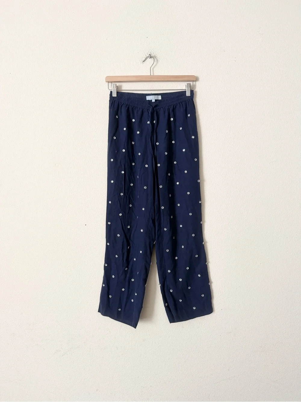 Hill House SMALL Jewel Jammie tank pants set in navy rhinestone